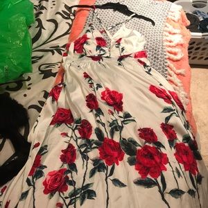 Silk formal floral dress